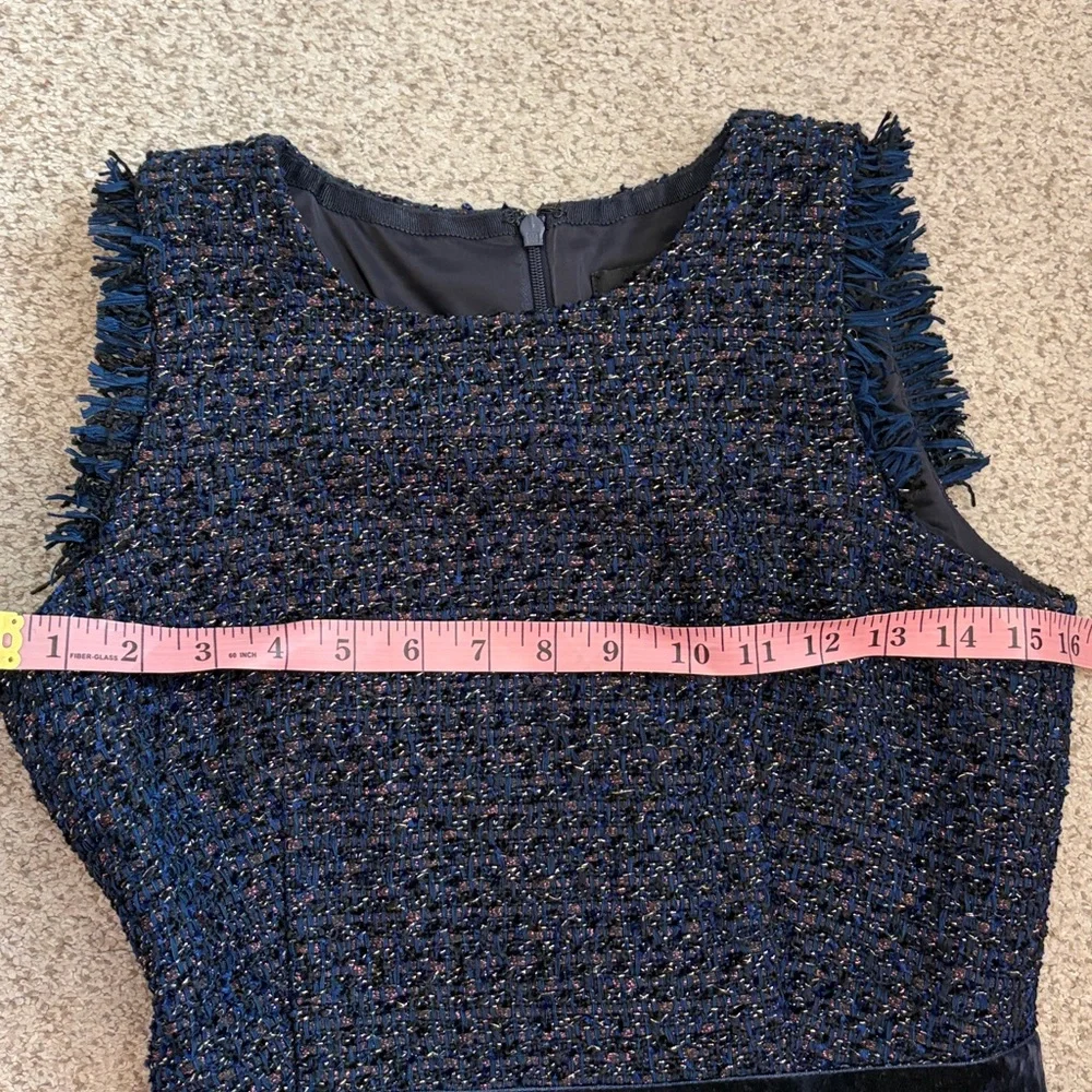 J. Crew Sparkle Sheath Navy Tweed Dress, 00